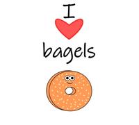 I Love Bagels, I Heart Bagels, Funny Novelty Joke Notepad, Shopping List, Notebook, Bagel lovers, Doodle Pad, Lined Notepad, Journal, Diary, Office ... notepad, Cream cheese bagel, New York Bagel