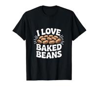 I Love Baked Beans Bold Typography Value Graphic T-Shirt, Men, Black, L