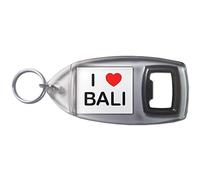 I Love Bali - Plastic Bottle Opener Key Ring