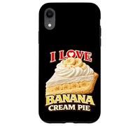 I Love Banana Cream Pie Baking Fans Dessert Cherry Topping Case for iPhone XR
