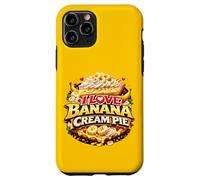 I Love Banana Cream Pie Retro Diner Dessert Cherry Topping Case for iPhone 11 Pro