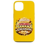 I Love Banana Cream Pie Retro Diner Dessert Cherry Topping Case for iPhone 13