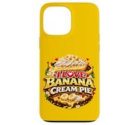 I Love Banana Cream Pie Retro Diner Dessert Cherry Topping Case for iPhone 13 Pro Max