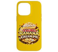 I Love Banana Cream Pie Retro Diner Dessert Cherry Topping Case for iPhone 14 Pro Max