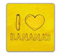 I Love Banana's Fruit Lover 2 Pack Coasters - 9cm x 9cm