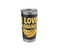 I Love Bananas Tropical Fun Statement Stainless Steel Insulated Tumbler