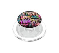 I Love Bangers And Mash Sausage & Mashed Potato Funny PopSockets PopGrip for MagSafe