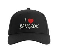 I Love Bangkok City Thailand Baseball Cap Embroidered Men's Hat Unisex Sport Black