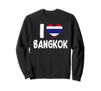 I Love Bangkok Thailand Capital Thai Flag Heart Bangkok Sweatshirt