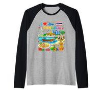 I Love Bangkok Thailand Travel Souvenir Raglan Baseball Tee