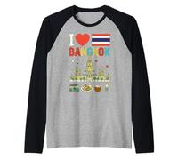 I Love Bangkok Thailand Travel Souvenir Raglan Baseball Tee