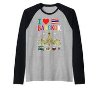 I Love Bangkok Thailand Travel Souvenir Raglan Baseball Tee