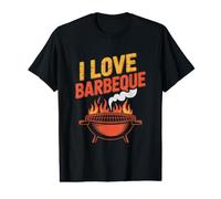 I Love Barbeque BBQ Grill Flames Value Graphic T-Shirt