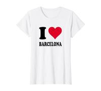I Love Barcelona Value Graphic T-Shirt, Women, White, M
