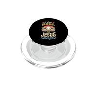 I Love Baseball But Jesus Comes First Funny Christian PopSockets PopGrip for MagSafe