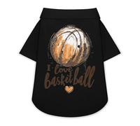 I Love Basketball Cute Pet T-Shirts Dog Shirt Clothes Funny Beach Pullover Cat Sweatshirt For Small Pets 3XL
