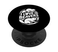I Love Beavers Wildlife Conservation PopSockets Adhesive PopGrip
