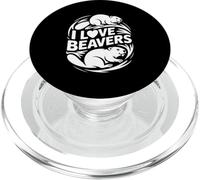 I Love Beavers Wildlife Conservation PopSockets PopGrip for MagSafe
