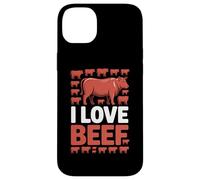 I Love Beef Cow Ranching BBQ Fans Case for iPhone 14 Plus