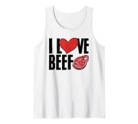 I Love Beef Steak Meat Lover Anti Vegan Carnivore Meat Eater Tank Top