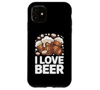 I Love Beer Barrels Foam Overflowing Case for iPhone 11