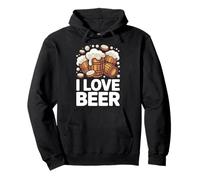 I Love Beer Barrels Foam Overflowing Pullover Hoodie