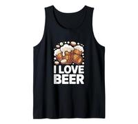 I Love Beer Barrels Foam Overflowing Tank Top