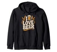 I Love Beer Brewing Wheat Ale Passion Zip Hoodie