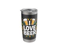 I Love Beer Celebration Cheers Design Stainless Steel Insulated Tumbler