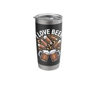 I Love Beer Enthusiast Cheers Stainless Steel Insulated Tumbler