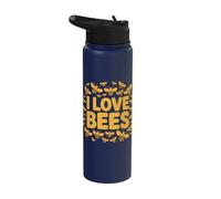 I Love Bees Save the Bees Honeycomb Advocate Stainless Steel Insulated Water Bottle