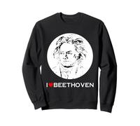 I Love Beethoven Classical Music Composer Portrait Art Sweatshirt