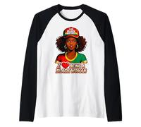 I Love Being A Black Woman Black History Month Raglan Baseball Tee