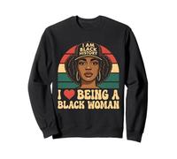 I Love Being A Black Woman Retro Black History Month Sweatshirt