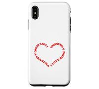 I Love Being a Grandma Red Heart Design for Nana Granny MIL Case for iPhone XS Max