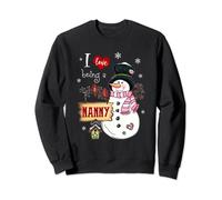 I love Being A Nanny Snowman Christmas Funny Xmas Sweatshirt