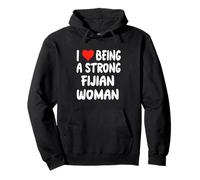 I Love Being A Strong Fijian Woman - Heart - Fiji Pullover Hoodie