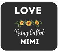 I Love Being Called Mimi Sunflower Shirt Mouse Pads Portable Mousepad Non-Slip Mouse Mat For Work Office Pc 25X30Cm