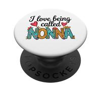 I Love Being Called Nonna Daisy Mother's day Grandma Cute PopSockets Adhesive PopGrip