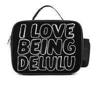 I Love Being Delulu Insulated Lunch Bag Lunchbox Cooler Container Tote for Work Travel Picnic
