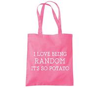 I Love Being Random - Tote Shopping Bag - Funny Joke One size pink