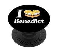I Love Benedict Food Lover Breakfast Eggs with Hollandaise PopSockets Adhesive PopGrip