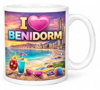 I Love Benidorm Mug Beach City Sunset Spain Holiday Travel Gift Mug