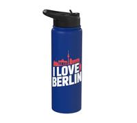 I Love Berlin Cityscape Skyline Pride Stainless Steel Insulated Water Bottle