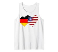 I Love Berlin I Love USA Cool Germany USA Flag Heart Graphic Tank Top