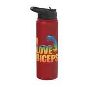 I Love Biceps Arm Workout Motivation Stainless Steel Insulated Water Bottle
