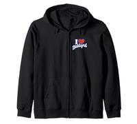 I Love Biddeford Maine Zip Hoodie