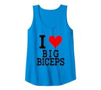 I Love Big Biceps Tank Top, Women, Sapphire Blue, XX-Large