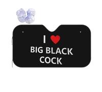 I Love Big Black Cock Car Wind Sunshade Foldable Reflective Sun Visor
