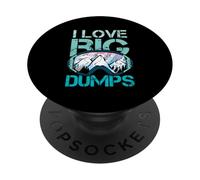 I Love Big Dumps Funny Snowboard Mountain Powder Design PopSockets Adhesive PopGrip